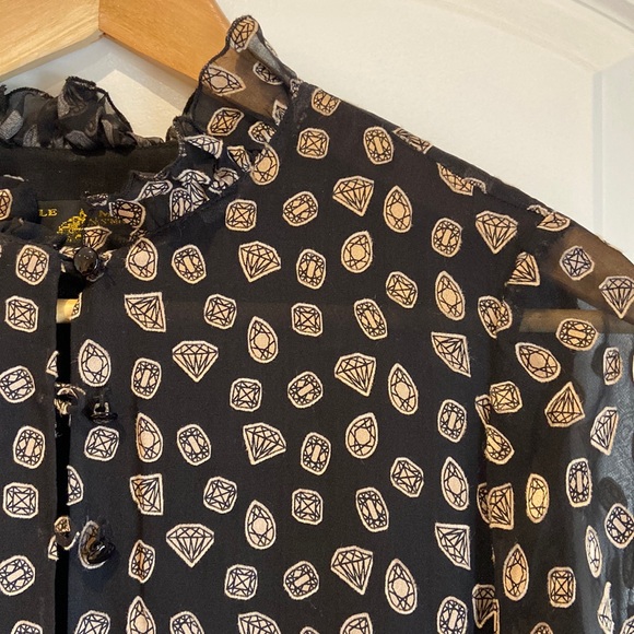 Long sleeve semi-sheer mini dress - Picture 5 of 8